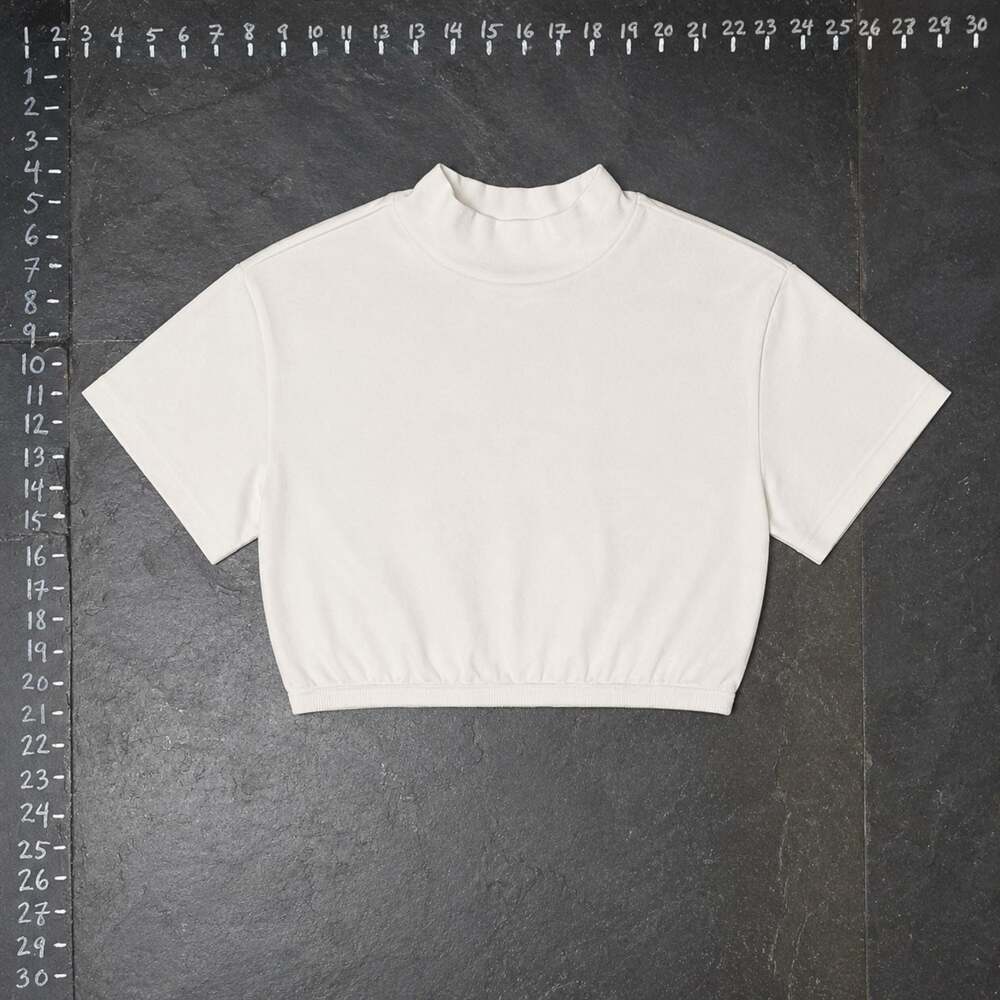 Alo Yoga Mock Neck Cropped Tee Size S - Picture 2 of 4